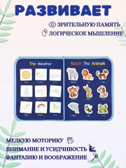 Развивающая книжка-игрушка бизиборд из фетра - Фото 5