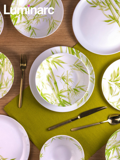 Тарелка десертная «Diwali Herbelle green»