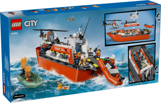Конструктор LEGO® 60504 Спасательный корабль и вертолет береговой охраны