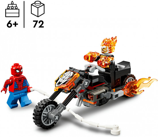 Конструктор LEGO® 76335 Человек-паук против Призрачного гонщика на мотоцикле