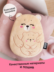 Игрушка с вишнёвыми косточками «Медведица с медвежонком» - Фото 5