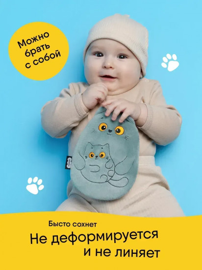 Игрушка с вишнёвыми косточками «Кошка с котёнком»