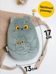 Игрушка с вишнёвыми косточками «Кошка с котёнком» - Фото 2