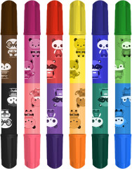 Фломастеры двусторонние - Фото 1