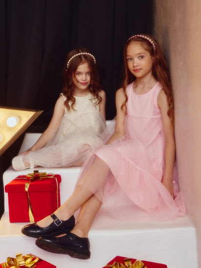 Платье нарядное однотонное для девочек 