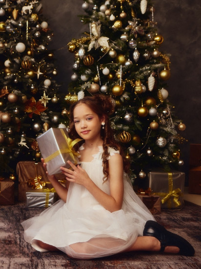 Платье нарядное для девочек на бретельках