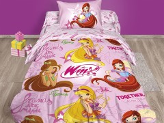 Детский комплект постельного белья «Winx» (1,5-спальный, поплин, 1 наволочка 70х70) розовый - Фото 1