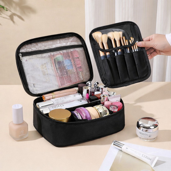 Косметичка-органайзер дорожная с отделением для кистей