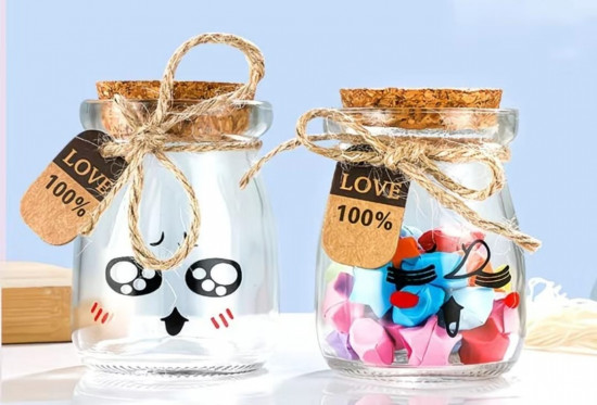 Набор стеклянных баночек для специй с пробкой