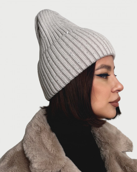 Шапка женская с отворотом «Кристалл»