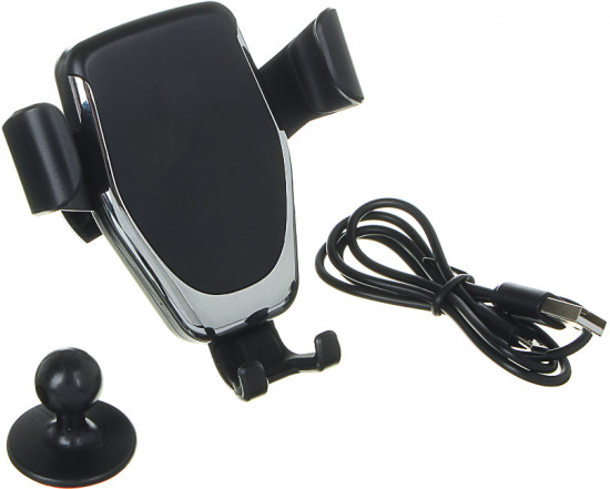 Держатель телефона на дефлектор с беспроводной зарядкой