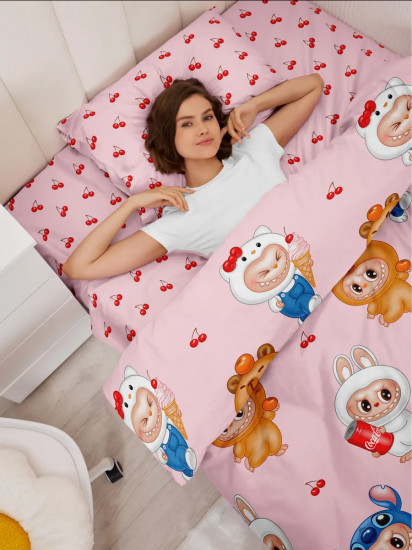Комплект постельного белья «Cherry Labubu»