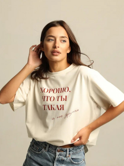 Женская  футболка свободного кроя