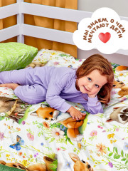 Комплект постельного белья «Лесные зверята» - Фото 2