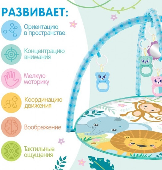 Музыкальный развивающий коврик с пианино