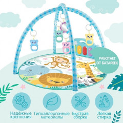 Музыкальный развивающий коврик с пианино - Фото 3