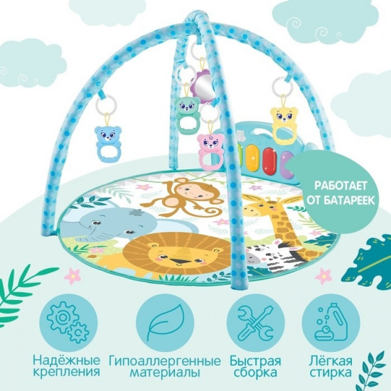 Музыкальный развивающий коврик с пианино