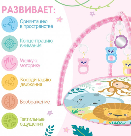 Музыкальный развивающий коврик с пианино