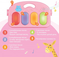 Музыкальный развивающий коврик с пианино - Фото 5