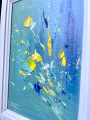 Картина-миниатюра маслом ручной работы «Танец света» - Фото 3