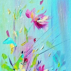 Картина-миниатюра маслом в раме «Магия легкости» - Фото 5