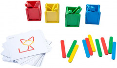 Игра-конструктор развивающая деревянная «Палочки в стаканчиках» - Фото 10