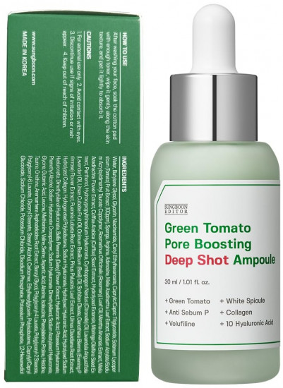 Сыворотка для лица «Sungboon Green Tomato Pore Boosting Ampoule»