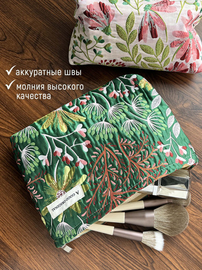 Косметичка женская большая тканевая мягкая