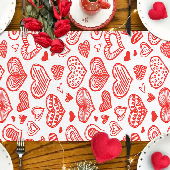 Дорожка на стол «Сердце»