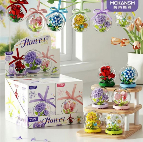 Мини-конструктор «Цветы в шаре: Красные розочки»