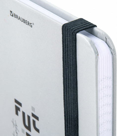 Блокнот в клетку с резинкой