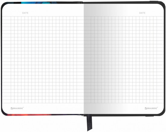 Блокнот в клетку с резинкой