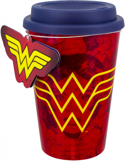 Кружка с крышкой «Red Wonder Woman»