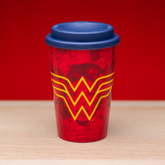 Кружка с крышкой «Red Wonder Woman»