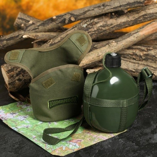 Фляжка армейская в чехле «Командор»