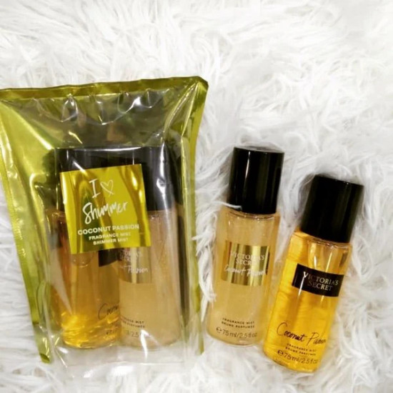 Набор парфюмированных мистов для тела с шиммером I ♥ Shimmer «Coconut Passion»