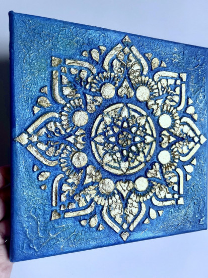 Фактурная картина «Золотая мандала»