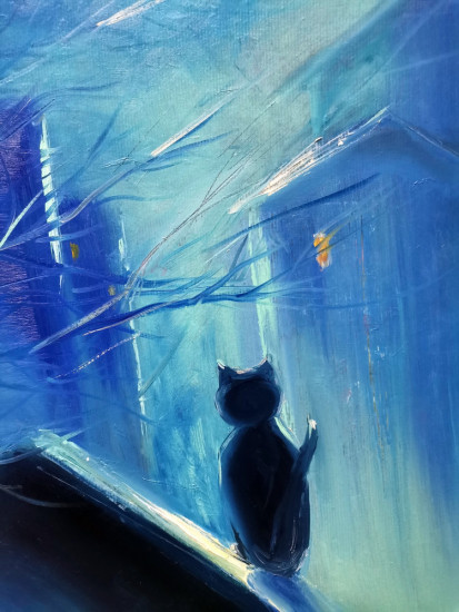 Картина маслом «Лунная ночь»