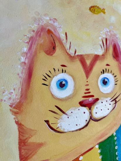 Картина в детскую комнату «Леонид и рыбки»