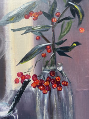 Картина маслом «Зимний чай» - Фото 3