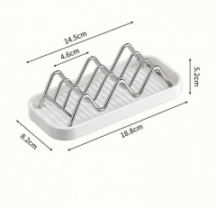 Мыльница с волнообразным дренажем для ванной и кухни - Фото 2