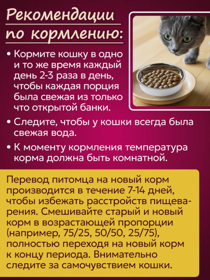 Консервы для кошек «Фрикадельки с фаршем утки в сырном соусе»