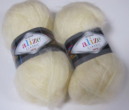 Пряжа для вязания «Mohair Classic», 01 Кремовый