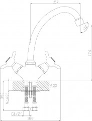 Смеситель для кухни - Фото 1