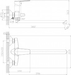 Смеситель для ванны - Фото 1