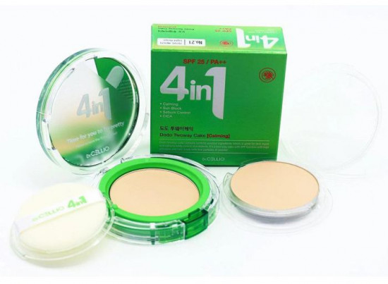 Компактная пудра «4 in 1 Dodo Two Way Cake» SPF 25 PA++ Calming, оттенок Light Beige