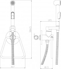 Смеситель с гигиеническим душем - Фото 1