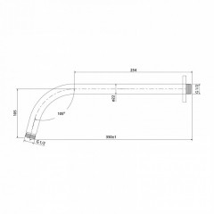 Кронштейн для верхнего душа - Фото 1