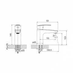 Смеситель для умывальника - Фото 2