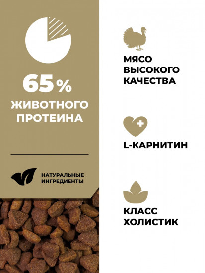 Корм сухой для стерилизованных кошек с индейкой и бурым рисом «Sterilised Turkey»